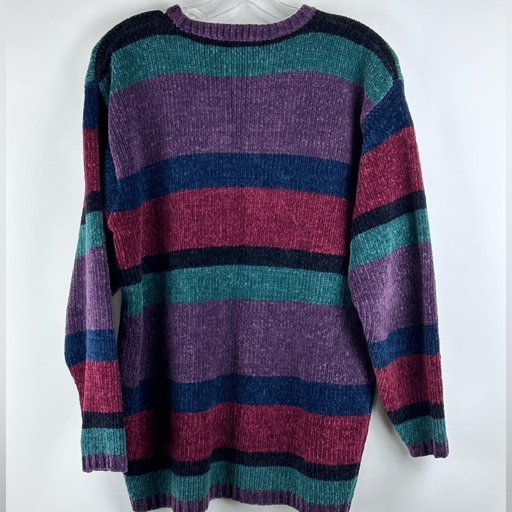 Women's Vintage Striped Silky Feel Sweater - Picture 6 of 7